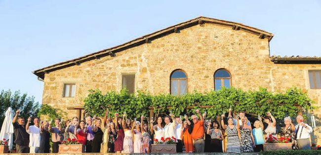 wedding celebration in Tuscany